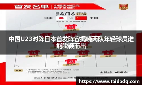 中国U23对阵日本首发阵容揭晓两队年轻球员谁能脱颖而出